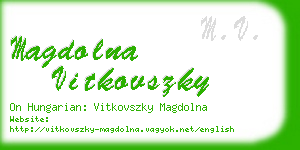 magdolna vitkovszky business card